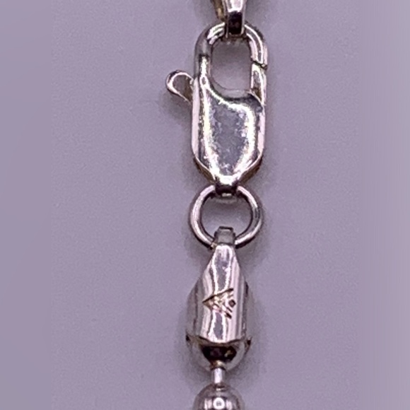 Silpada VERY RARE VHTF Sterling 3MM Bead Ball Necklace - 30” long -Made in Italy - Picture 7 of 11